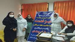برپایی میز خدمت آموزش و معاینه غربالگری سرطان پستان